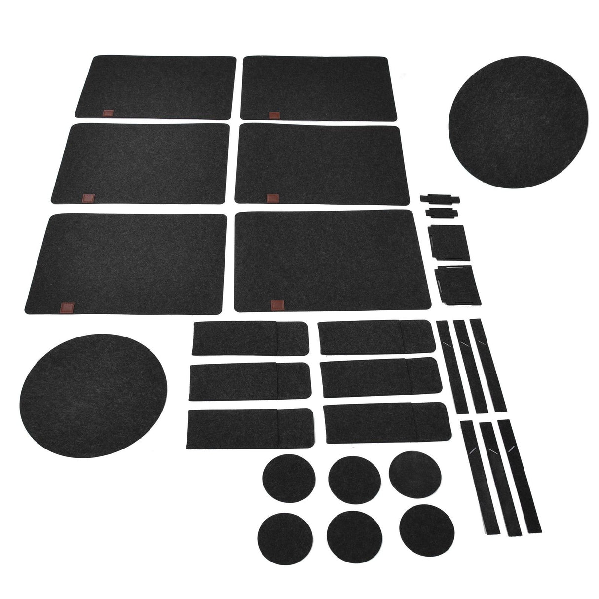 27Pcs Felt Placemat Anti Scratch Insulated Anti Slip Felt Table Mats Set for Home Dining Room Kitchen Hotel