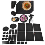 27Pcs Felt Placemat Anti Scratch Insulated Anti Slip Felt Table Mats Set for Home Dining Room Kitchen Hotel - Extra Image