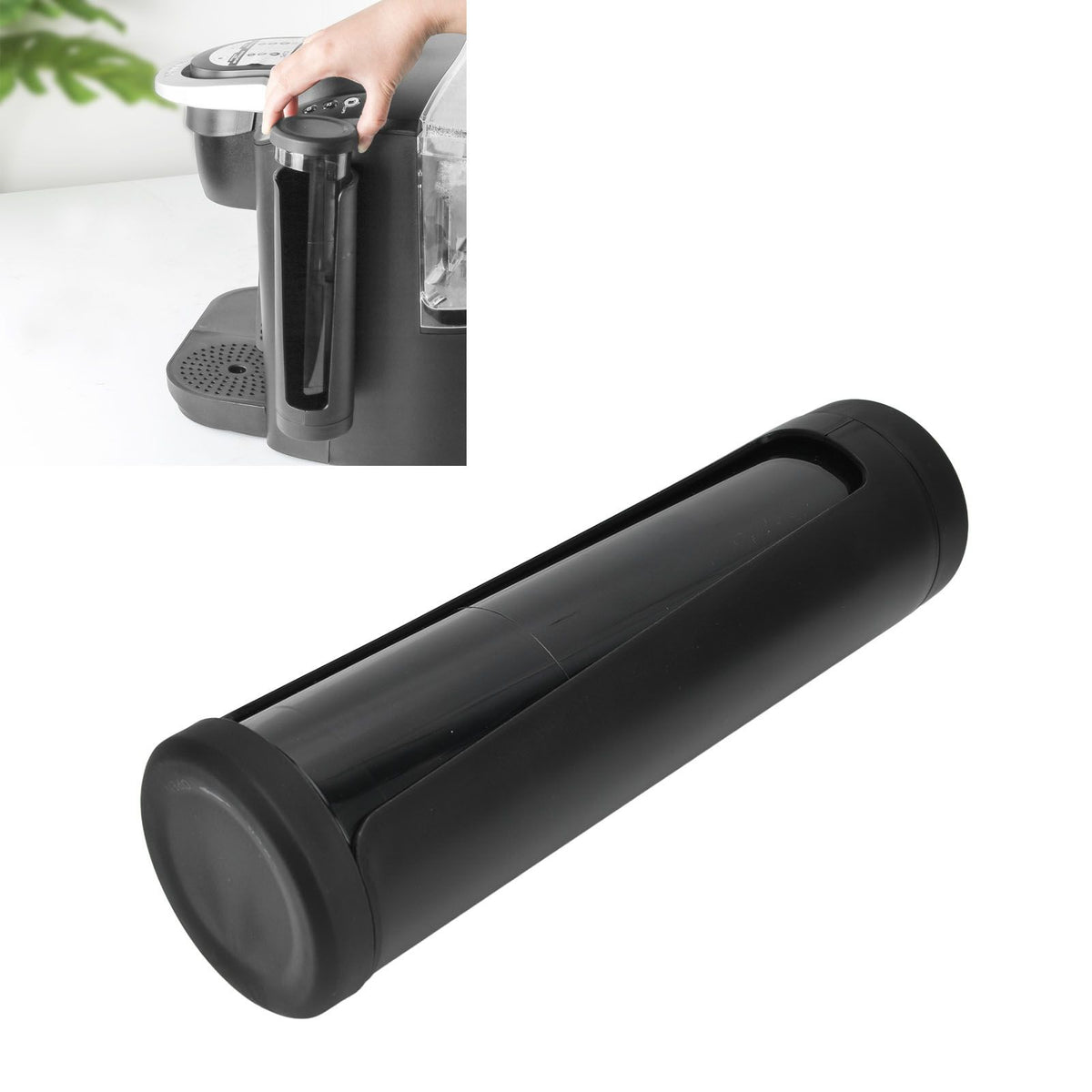 Paper Filter Holder for K CUP Visual Window Design Healthy Dustproof Black Coffee Filter Storage with Flip Cover