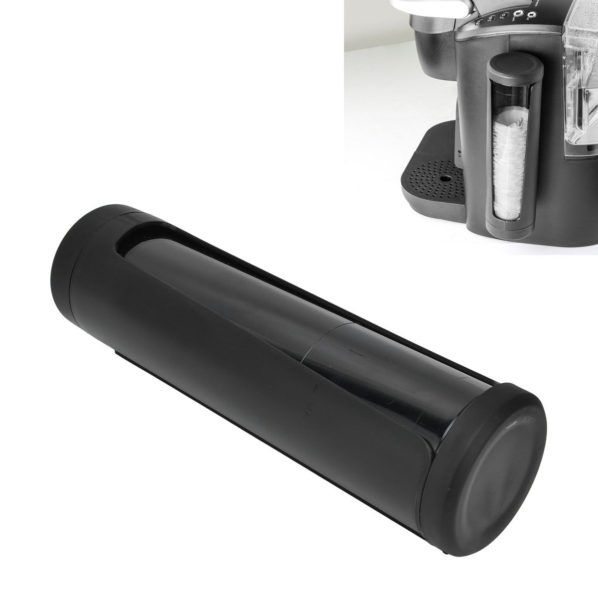 Paper Filter Holder for K CUP Visual Window Design Healthy Dustproof Black Coffee Filter Storage with Flip Cover