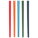 24cm 5 Color Chopsticks Set Silicone Stainless Steel Chopsticks Reusable Anti Slip Kitchen Tableware - Front View