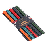 24cm 5 Color Chopsticks Set Silicone Stainless Steel Chopsticks Reusable Anti Slip Kitchen Tableware