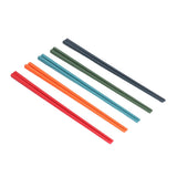 24cm 5 Color Chopsticks Set Silicone Stainless Steel Chopsticks Reusable Anti Slip Kitchen Tableware - Top-Down View