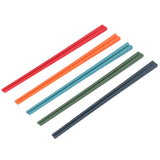 24cm 5 Color Chopsticks Set Silicone Stainless Steel Chopsticks Reusable Anti Slip Kitchen Tableware