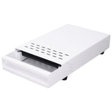 Coffee Knock Box Drawer Stainless Steel Thickened Coffee Residue Powder Box for Household ShopWhite - Side View