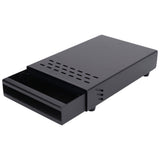 Coffee Knock Box Drawer Stainless Steel Thickened Coffee Residue Powder Box for Household ShopBlack - Side View