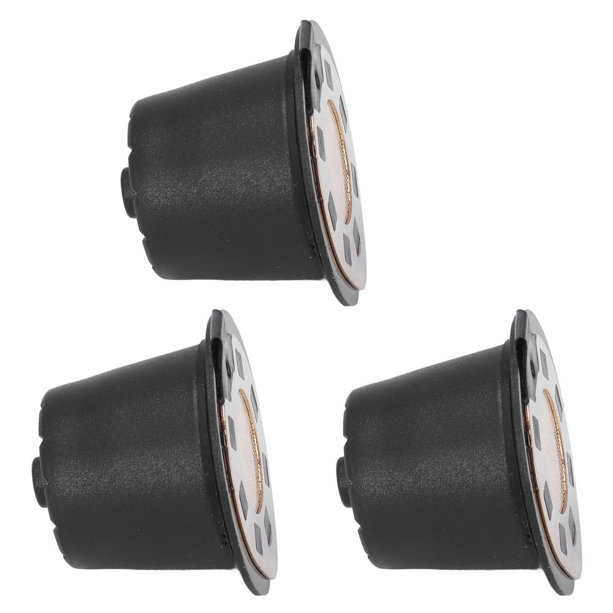 50ML Coffee Capsule Pods Cup with Spoon Brush Reusable Filter Stainless Steel Replacement for NespressoGold Plated