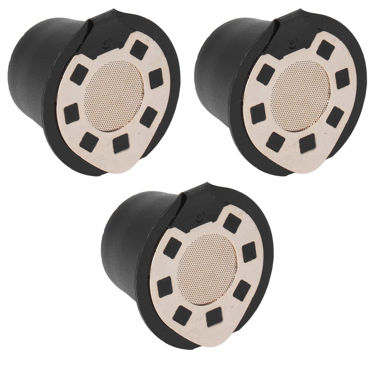 50ML Coffee Capsule Pods Cup with Spoon Brush Reusable Filter Stainless Steel Replacement for NespressoGold Plated