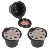 50ML Coffee Capsule Pods Cup with Spoon Brush Reusable Filter Stainless Steel Replacement for NespressoGold Plated