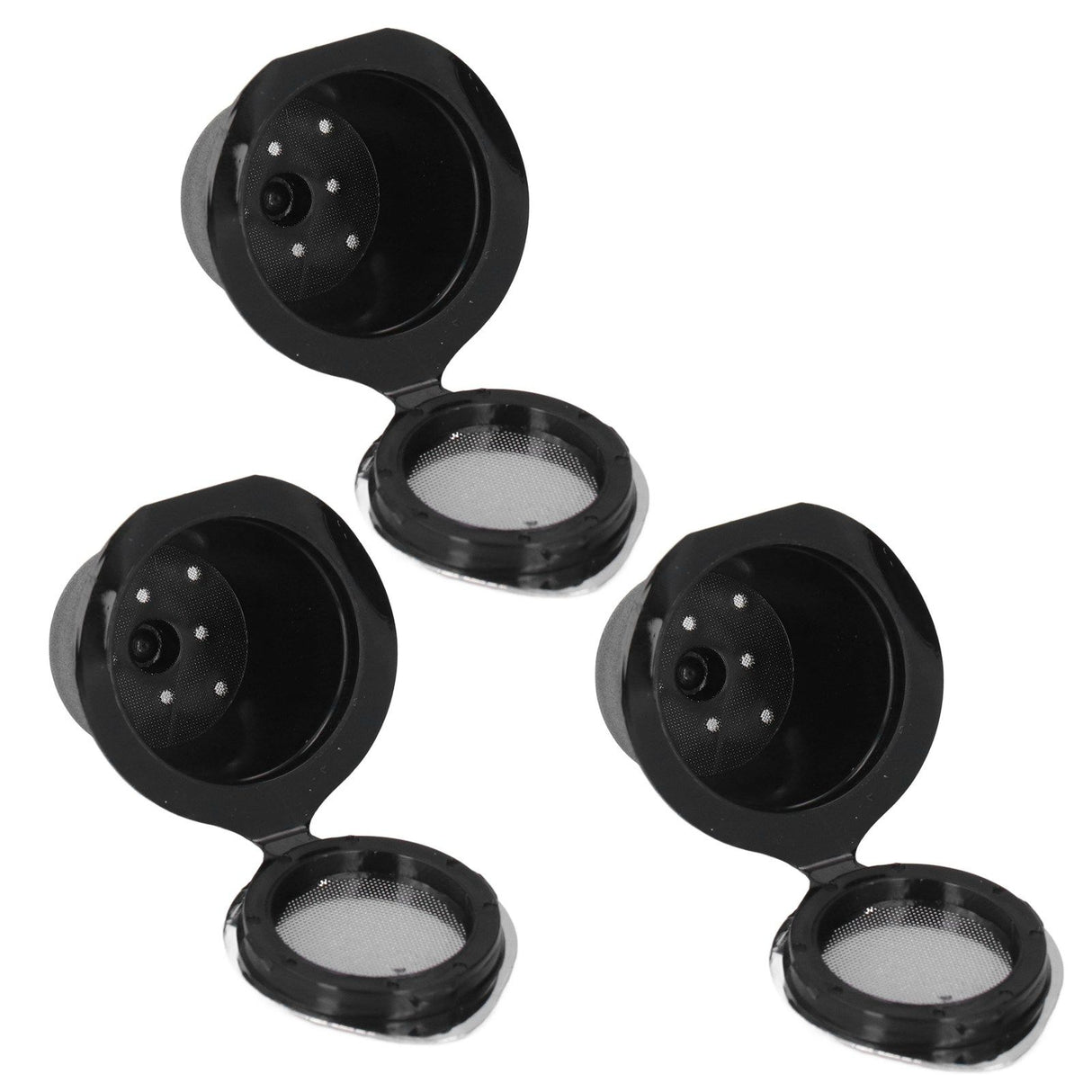 50ML Coffee Capsule Pods Cup with Spoon Brush Reusable Filter Stainless Steel Replacement for NespressoChrome Plated
