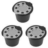 50ML Coffee Capsule Pods Cup with Spoon Brush Reusable Filter Stainless Steel Replacement for NespressoChrome Plated