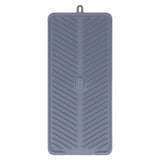 Silicone Dish Drying Mat Food Grade Silicone High Temperature Resistance Grey Dish Drainer Pad for Kitchen