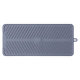 Silicone Dish Drying Mat Food Grade Silicone High Temperature Resistance Grey Dish Drainer Pad for Kitchen