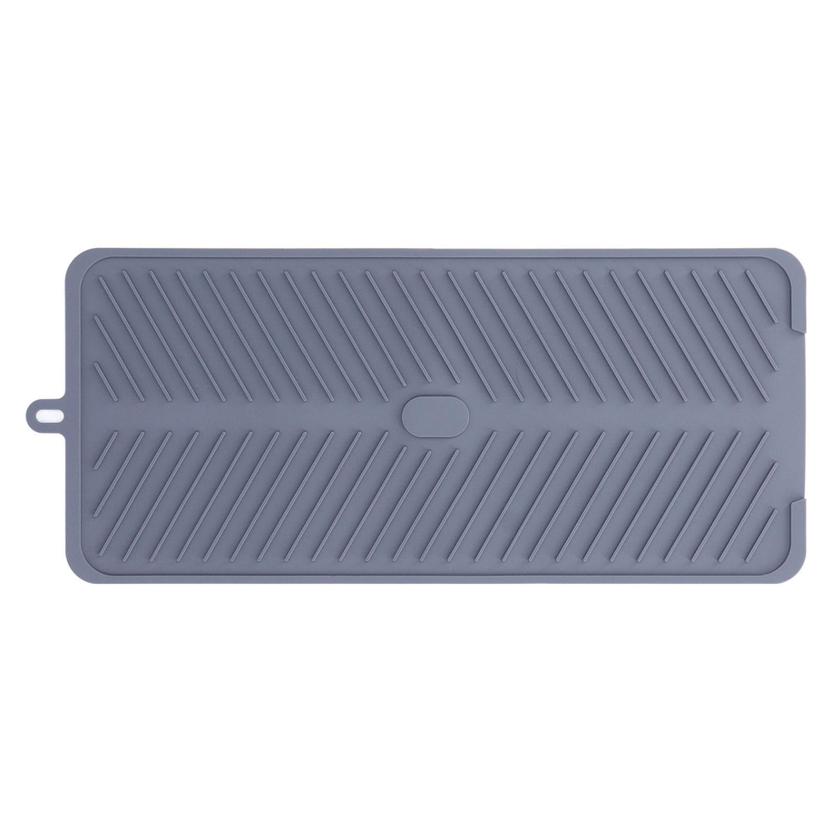Silicone Dish Drying Mat Food Grade Silicone High Temperature Resistance Grey Dish Drainer Pad for Kitchen