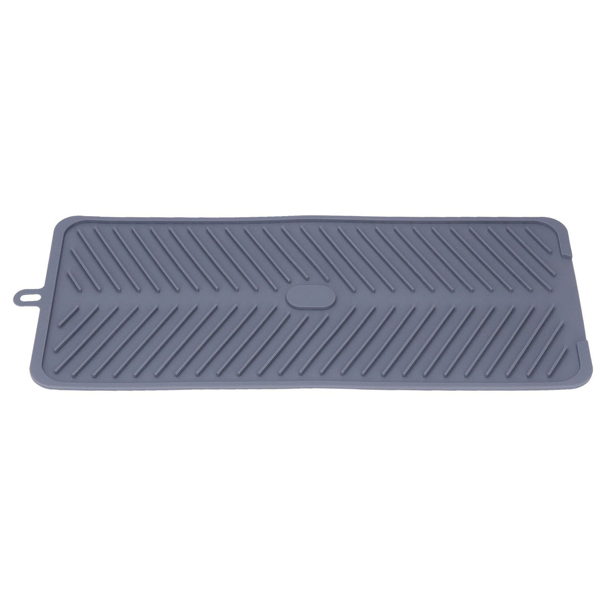 Silicone Dish Drying Mat Food Grade Silicone High Temperature Resistance Grey Dish Drainer Pad for Kitchen