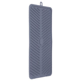 Silicone Dish Drying Mat Food Grade Silicone High Temperature Resistance Grey Dish Drainer Pad for Kitchen - Close-Up Angle
