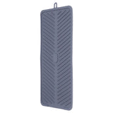 Silicone Dish Drying Mat Food Grade Silicone High Temperature Resistance Grey Dish Drainer Pad for Kitchen - Low Angle