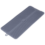 Silicone Dish Drying Mat Food Grade Silicone High Temperature Resistance Grey Dish Drainer Pad for Kitchen - Extra Image