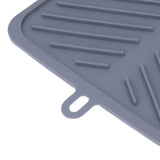 Silicone Dish Drying Mat Food Grade Silicone High Temperature Resistance Grey Dish Drainer Pad for Kitchen - Extra Image