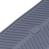 Silicone Dish Drying Mat Food Grade Silicone High Temperature Resistance Grey Dish Drainer Pad for Kitchen