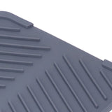 Silicone Dish Drying Mat Food Grade Silicone High Temperature Resistance Grey Dish Drainer Pad for Kitchen - Extra Image