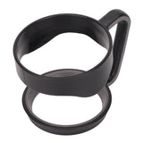 Tumbler Cup Handle Travel Mug Holder 2 Circle Non Slip for Car Icemaster Snowman 30OzBlack - Top-Down View