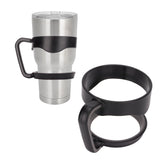 Tumbler Cup Handle Travel Mug Holder 2 Circle Non Slip for Car Icemaster Snowman 30OzBlack