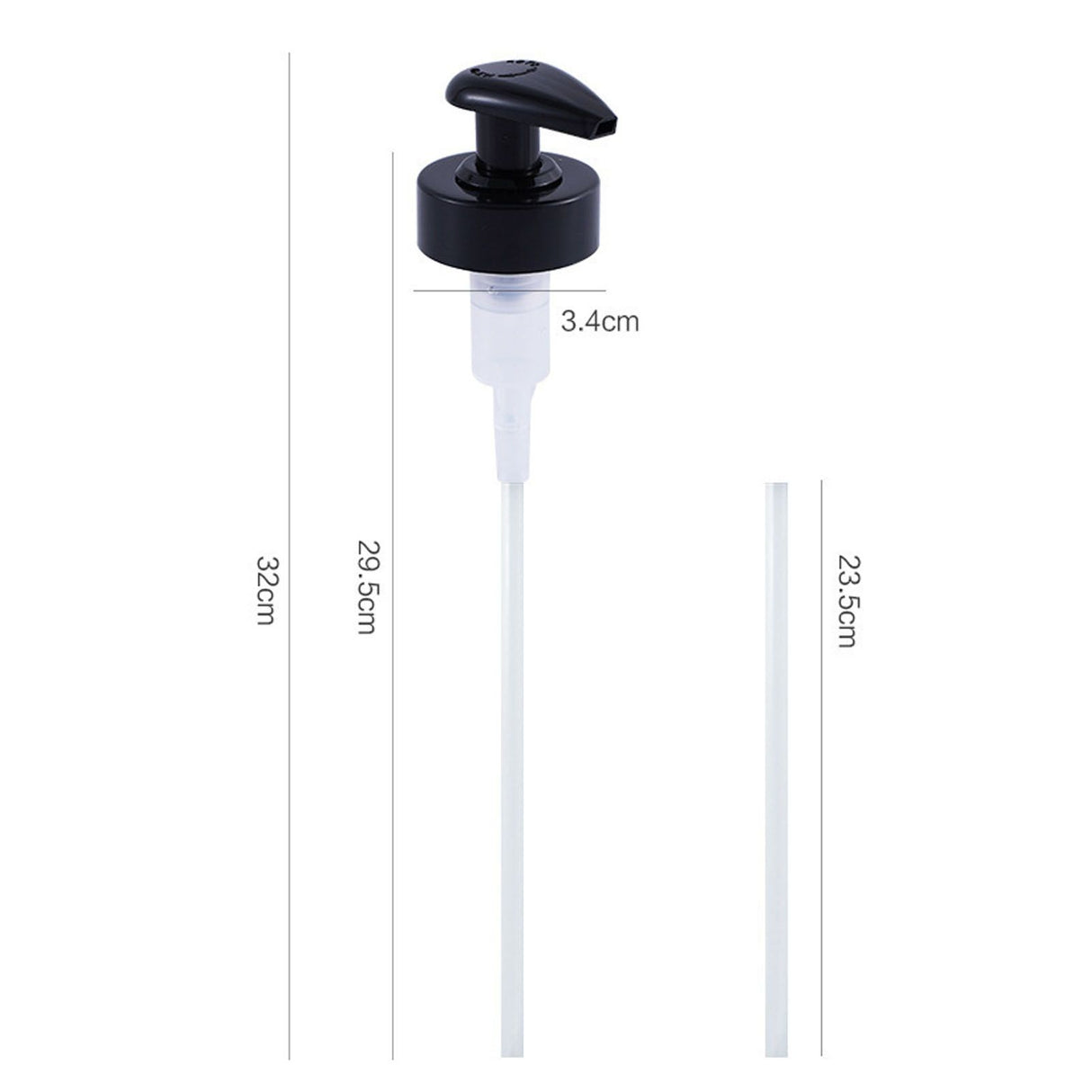 Gallon Pump Dispenser Condiment Bottle Pump Dispenser Plastic Kitchen Supplies for HouseholdBlack Caliber 3.4cm / 1.3in