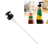 Gallon Pump Dispenser Condiment Bottle Pump Dispenser Plastic Kitchen Supplies for HouseholdBlack Caliber 2.9cm / 1.1in - Rear View