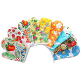Oven Gloves Polyester Cotton Material Printed Pattern Lanyard Design Cooking Microwave Mitts for Kitchen