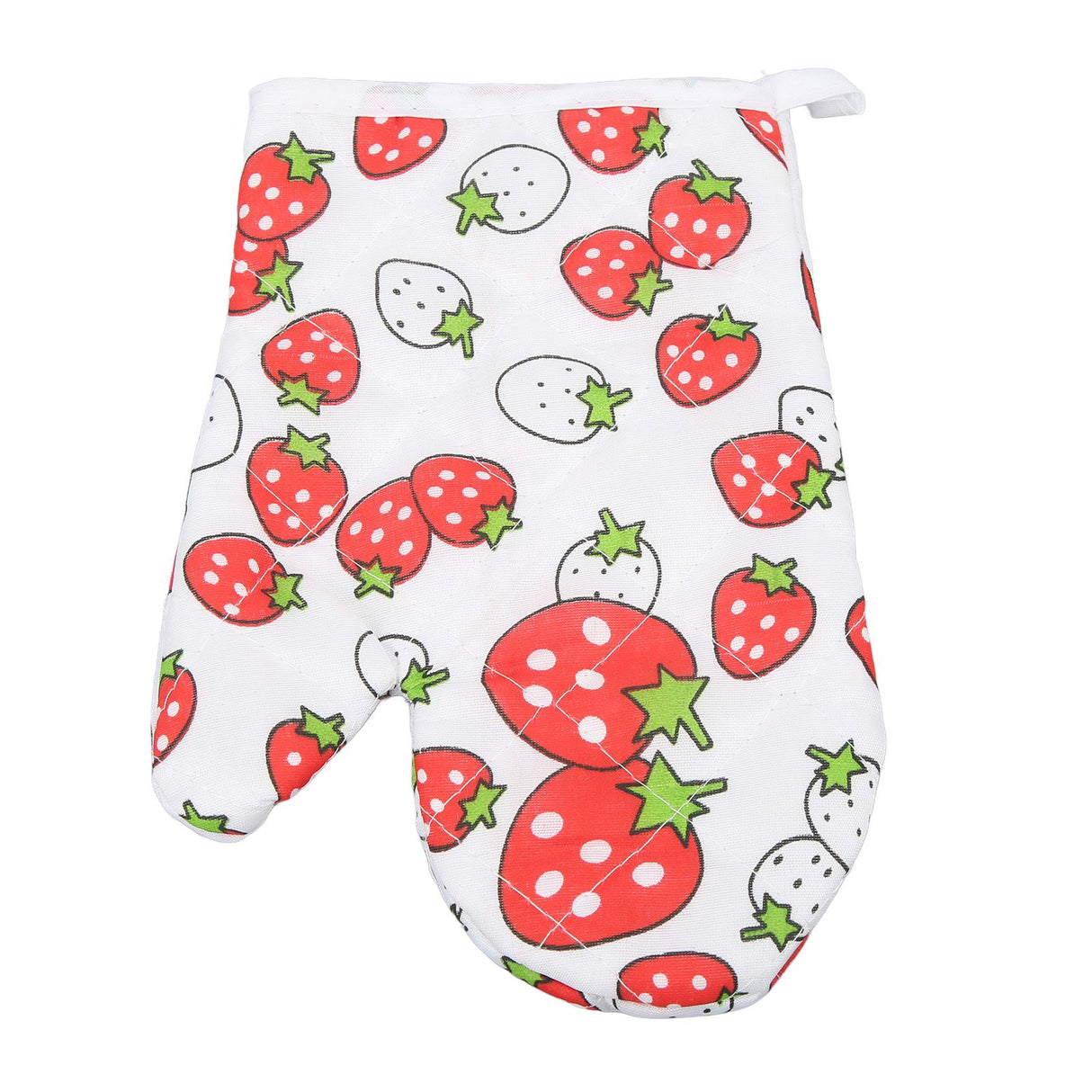 Oven Gloves Polyester Cotton Material Printed Pattern Lanyard Design Cooking Microwave Mitts for Kitchen