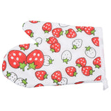 Oven Gloves Polyester Cotton Material Printed Pattern Lanyard Design Cooking Microwave Mitts for Kitchen