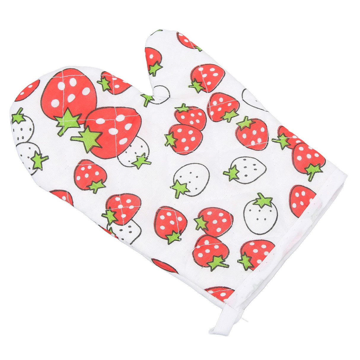 Oven Gloves Polyester Cotton Material Printed Pattern Lanyard Design Cooking Microwave Mitts for Kitchen