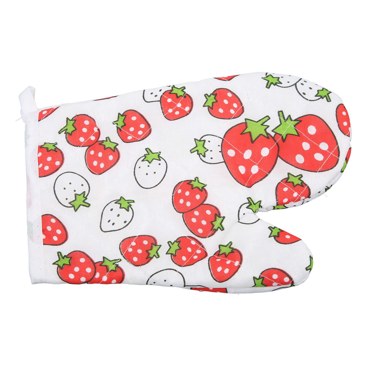 Oven Gloves Polyester Cotton Material Printed Pattern Lanyard Design Cooking Microwave Mitts for Kitchen