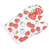 Oven Gloves Polyester Cotton Material Printed Pattern Lanyard Design Cooking Microwave Mitts for Kitchen