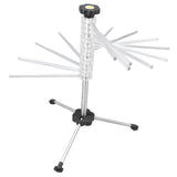 Manual Rotation Pasta Drying Rack Stainless Steel Folding Noodle Rack for Household Kitchen
