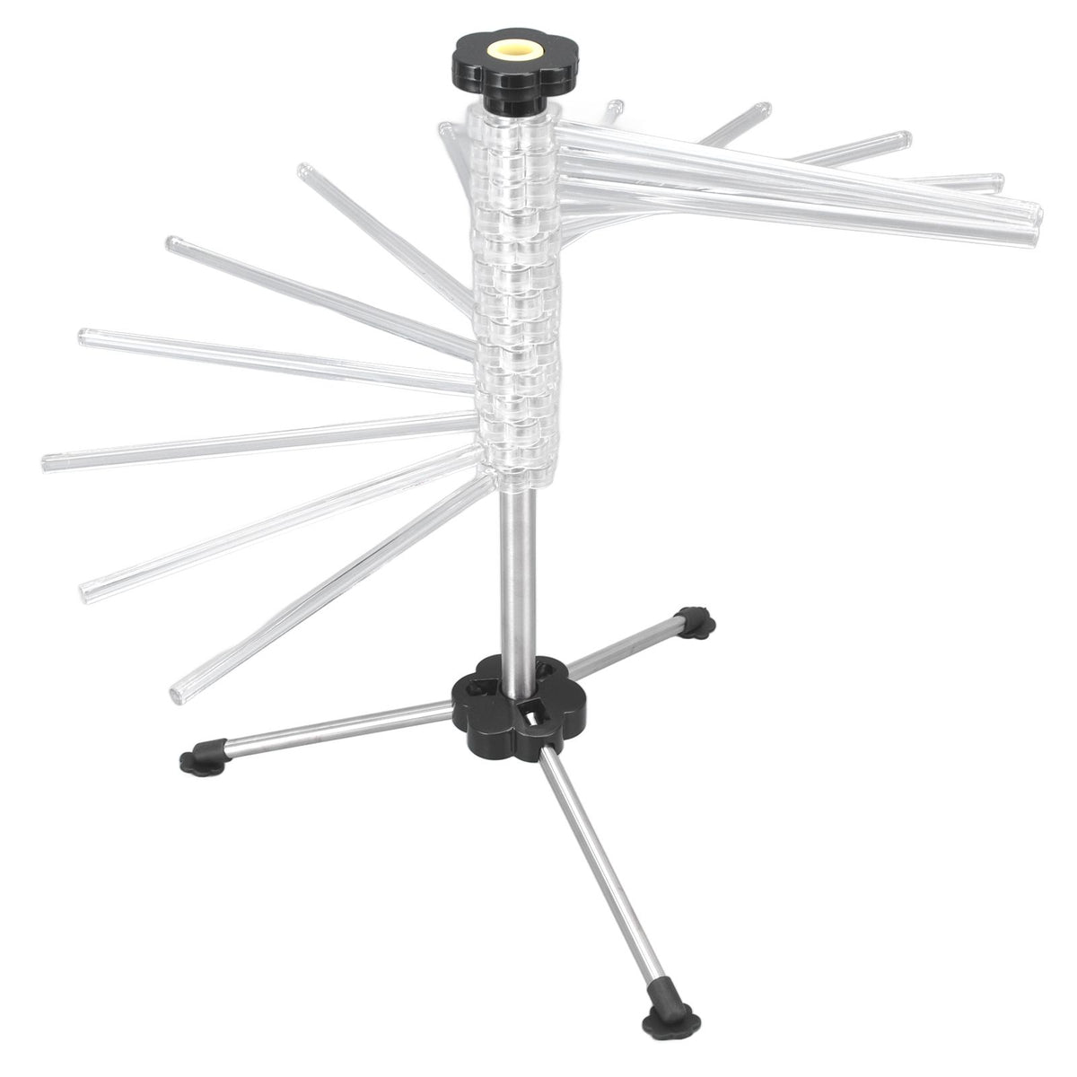 Manual Rotation Pasta Drying Rack Stainless Steel Folding Noodle Rack for Household Kitchen