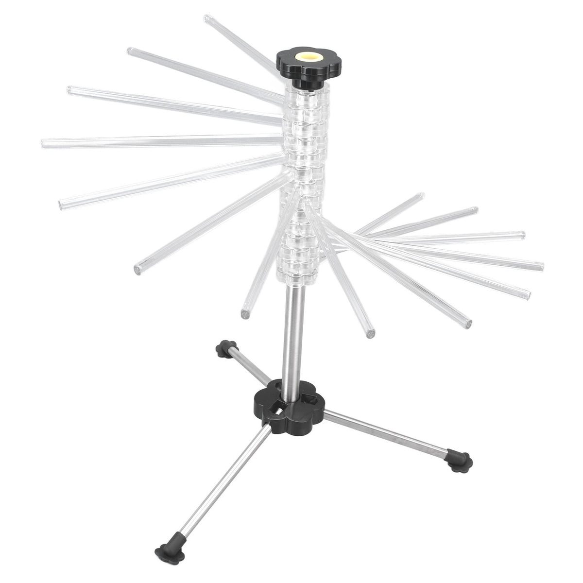 Manual Rotation Pasta Drying Rack Stainless Steel Folding Noodle Rack for Household Kitchen