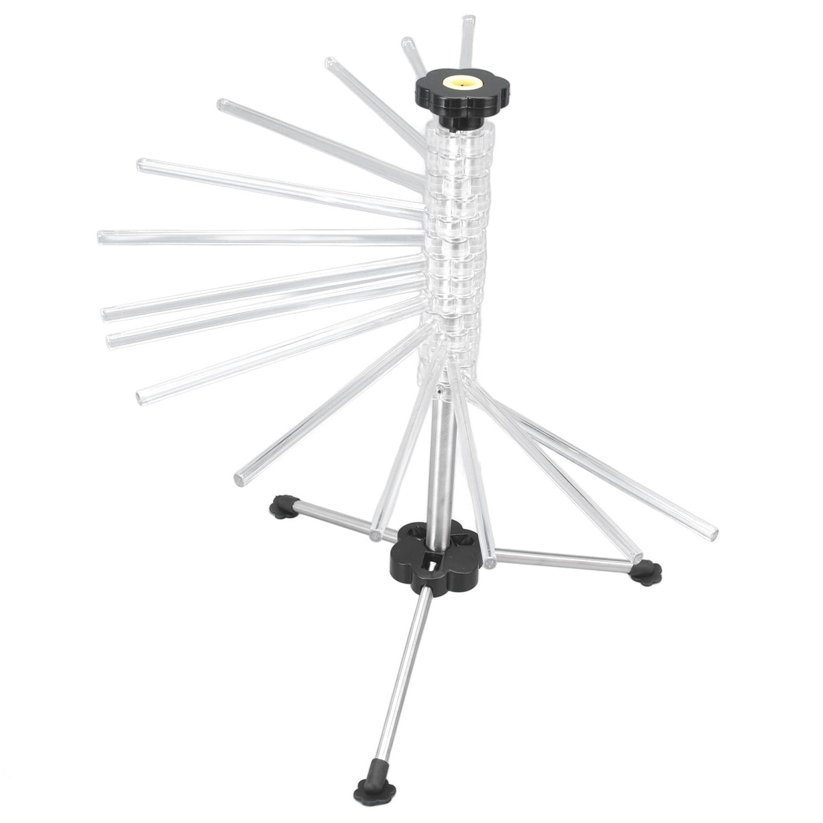 Manual Rotation Pasta Drying Rack Stainless Steel Folding Noodle Rack for Household Kitchen