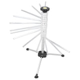 Manual Rotation Pasta Drying Rack Stainless Steel Folding Noodle Rack for Household Kitchen - 45-Degree Angle