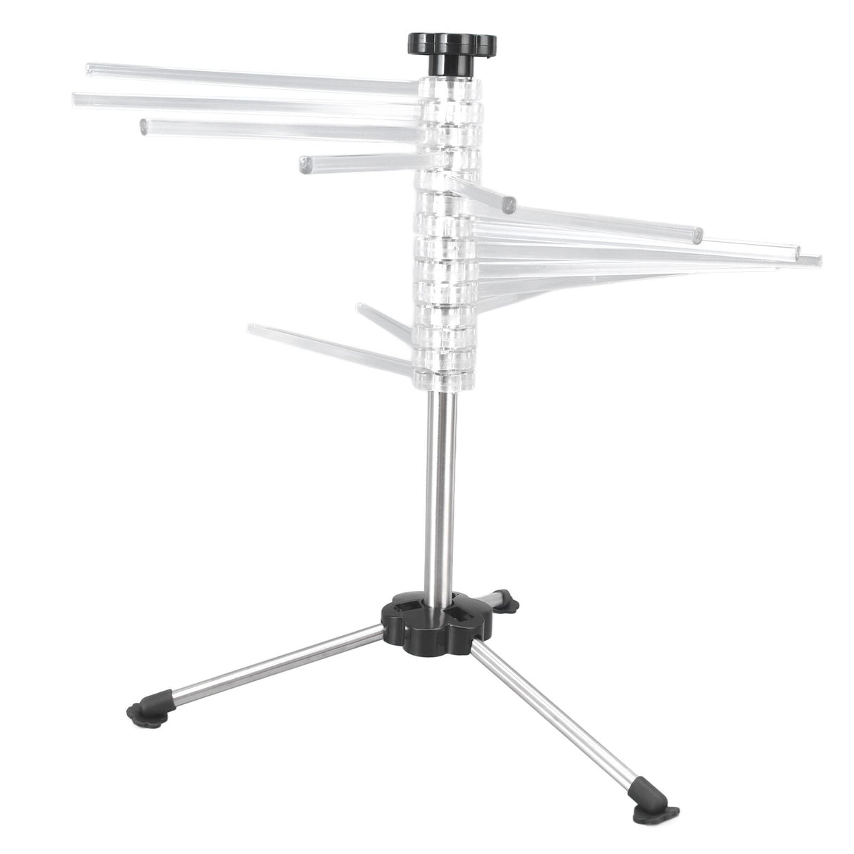 Manual Rotation Pasta Drying Rack Stainless Steel Folding Noodle Rack for Household Kitchen