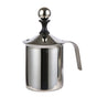 400cc Manual Milk Creamer Frother Double Layer Filter Stainless Steel Heatable Easy Clean with Handle