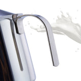 400cc Manual Milk Creamer Frother Double Layer Filter Stainless Steel Heatable Easy Clean with Handle