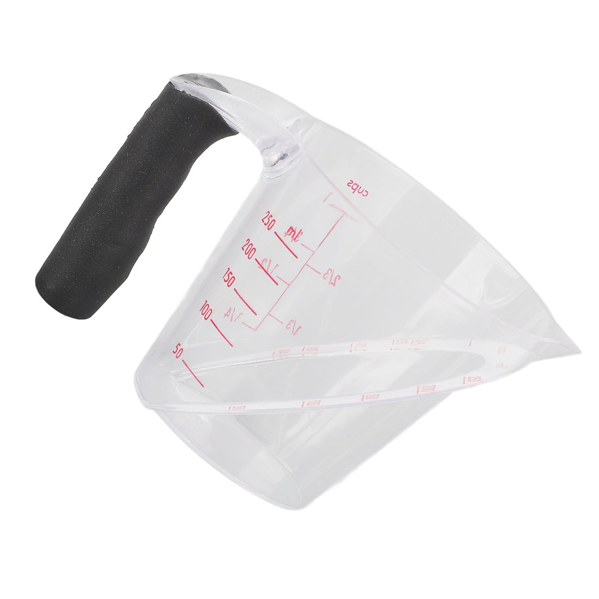Measuring Cup Heat Resistant Angled Plastic Measuring Mug with Handle for Drinking Baking Cooking Pouring Liquid 250ml