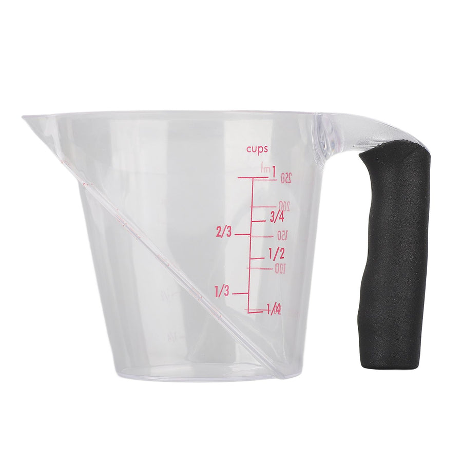 Measuring Cup Heat Resistant Angled Plastic Measuring Mug with Handle for Drinking Baking Cooking Pouring Liquid 250ml