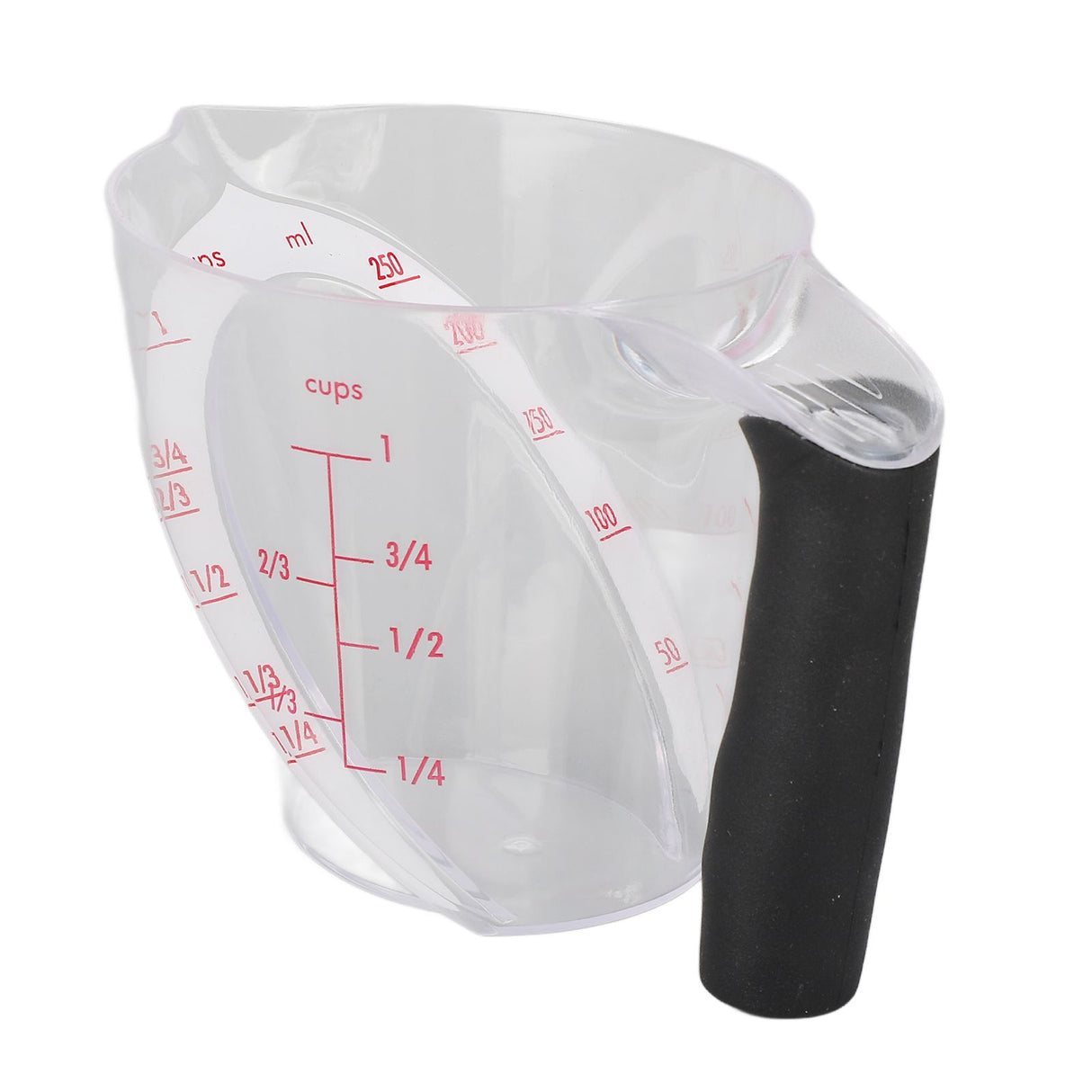 Measuring Cup Heat Resistant Angled Plastic Measuring Mug with Handle for Drinking Baking Cooking Pouring Liquid 250ml