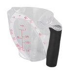 Measuring Cup Heat Resistant Angled Plastic Measuring Mug with Handle for Drinking Baking Cooking Pouring Liquid 250ml
