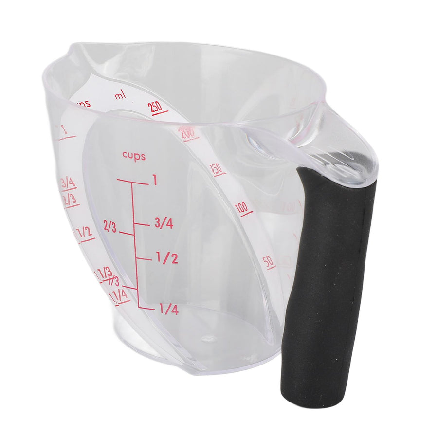 Measuring Cup Heat Resistant Angled Plastic Measuring Mug with Handle for Drinking Baking Cooking Pouring Liquid 250ml