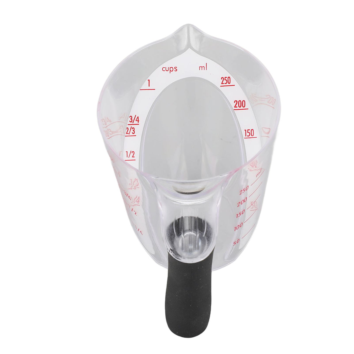Measuring Cup Heat Resistant Angled Plastic Measuring Mug with Handle for Drinking Baking Cooking Pouring Liquid 250ml