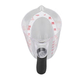 Measuring Cup Heat Resistant Angled Plastic Measuring Mug with Handle for Drinking Baking Cooking Pouring Liquid 250ml - Close-Up Angle